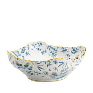 Ginori Oro Di Doccia Turchese Square Salad Bowl - 9.75"